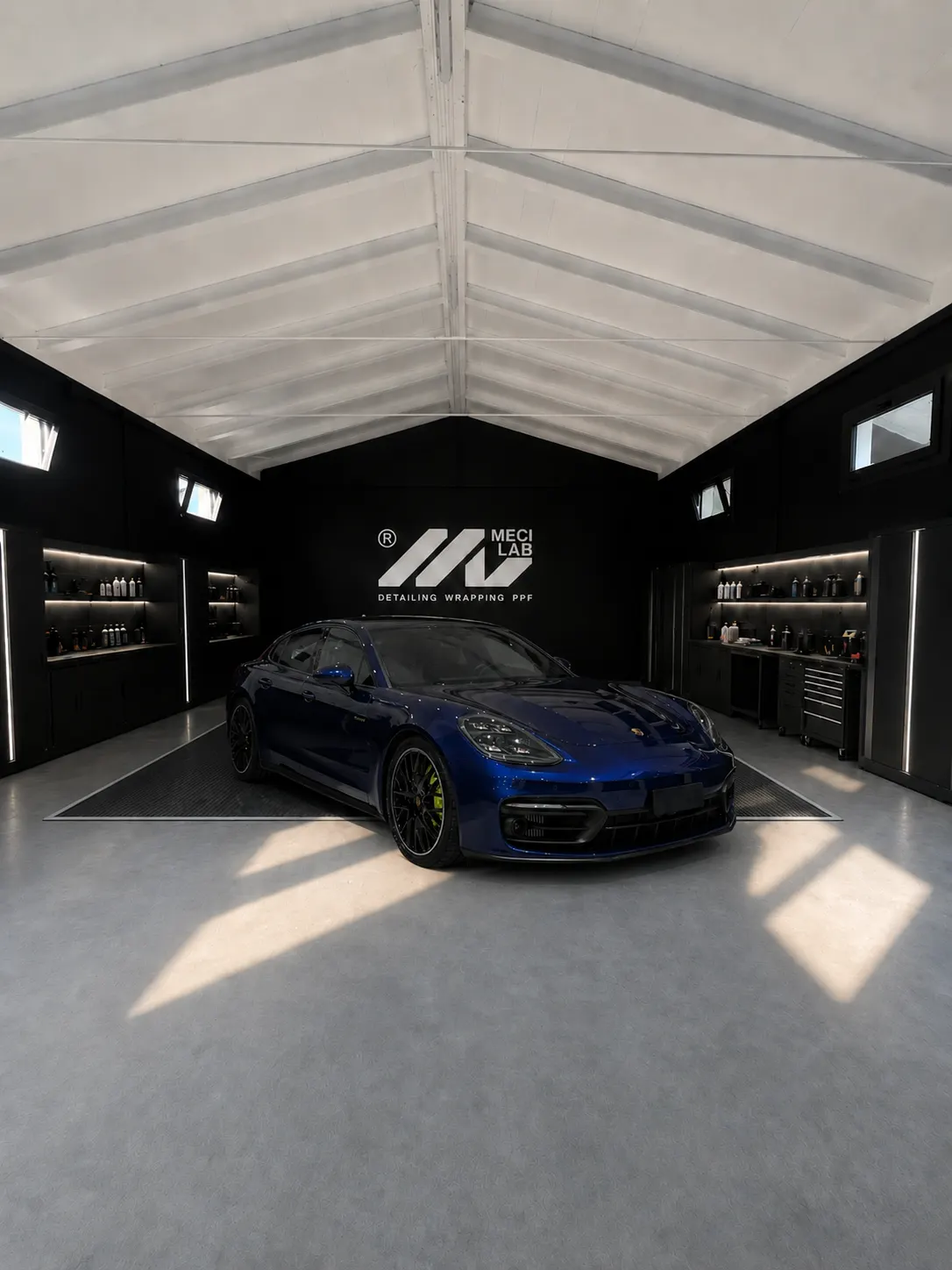 Porsche Panamera E-Hybrid lavorata da MECI LAB